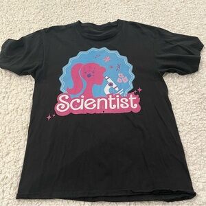 Scientist Barbie Graphic Tee, Size M
